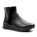 Minfot Zon Chelsea boots med zip Stretch Skinn Svart Leopard