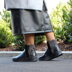 Minfot Zon Chelsea boots med zip Stretch Skinn Svart Leopard