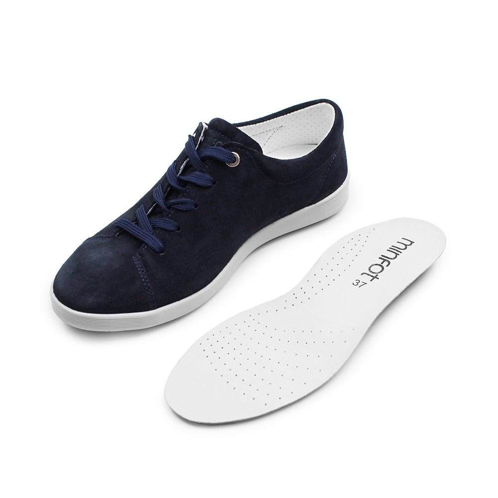 Minfot Aveny Sneaker Dame Semsket skinn Navy