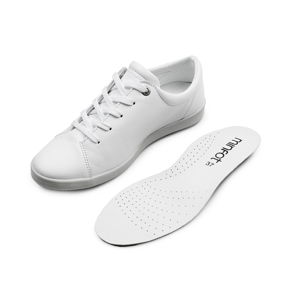Minfot Aveny Sneaker Dame Skinn Hvit