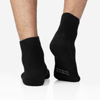 Minfot Bambusstrømper Quarter Svart 5-pk
