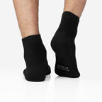 Minfot Bambusstrømper Quarter Svart 5-pk