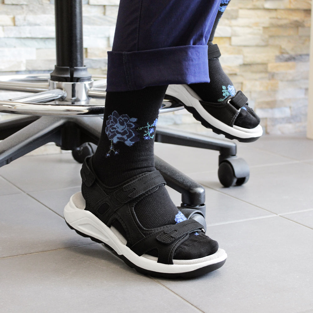 Minfot Nyhamn Sandaler Dame Nubuck Svart