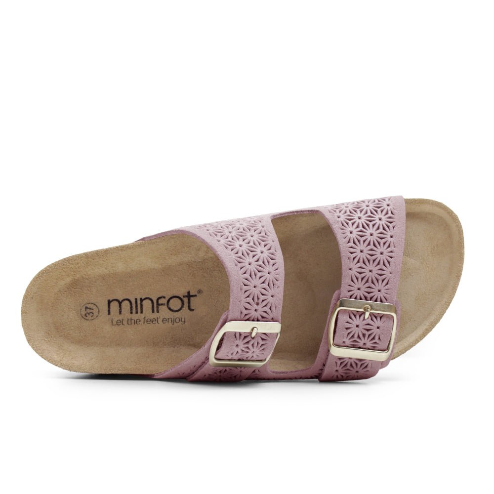 Minfot Daisy Sandaler Dame Semsket Skinn Rosa