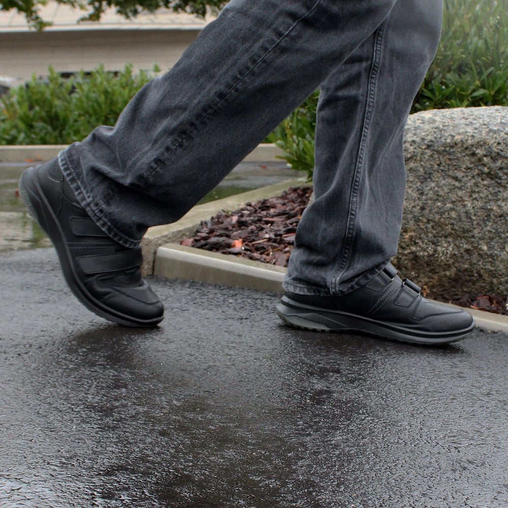 Produktbild 13 - Minfot Grip Sko med Borrelås TEX Skinn Svart