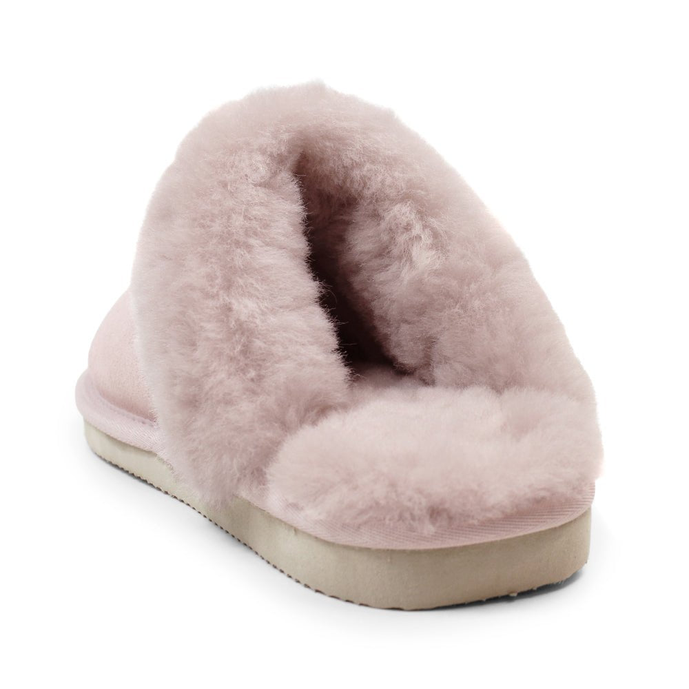 Produktbild 7 - Minfot Fårskinnstofflor Slip-on Duved med sula Rose