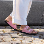 Minfot Moa Sandaler Dame Bio Semsket Skinn Antikk Rosa