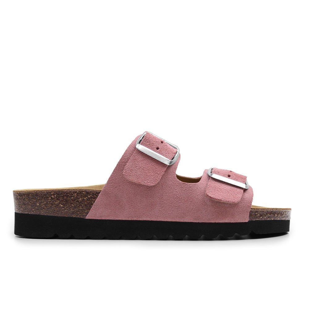Minfot Moa Sandaler Dame Myk Bio Semsket Skinn Antikk Rosa