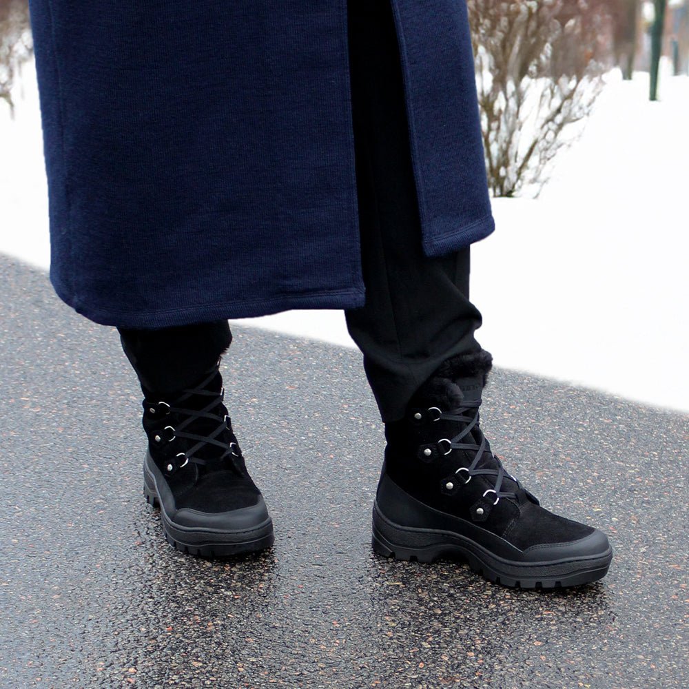 Produktbild 12 - Minfot North Piggesko Semsket skinn Svart