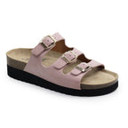 Minfot Sandal Myk Bio Lysrosa Semsket skinn