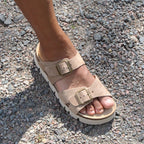 Minfot Upstep Lill Sandaler Dame Semsket Skinn Taupe
