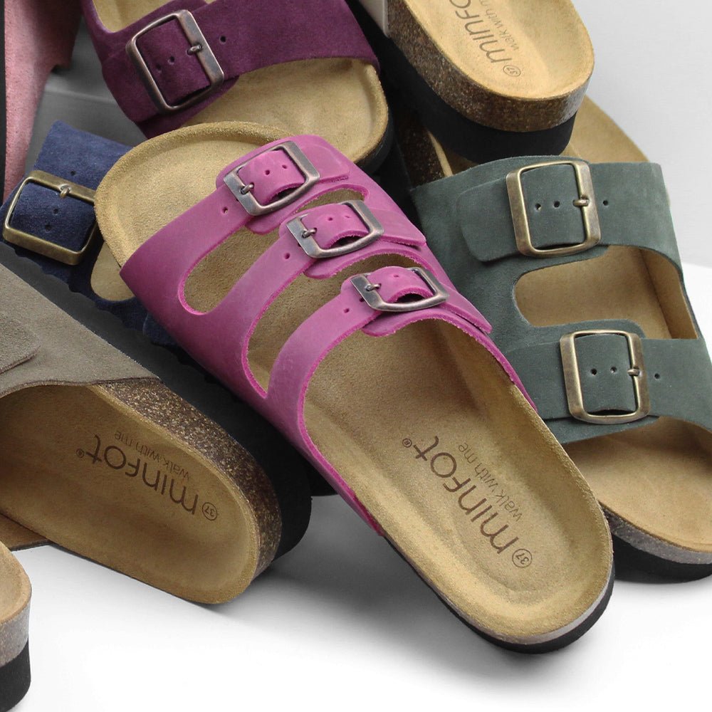 Minfot Sandaler Bio Skinn Fuxia