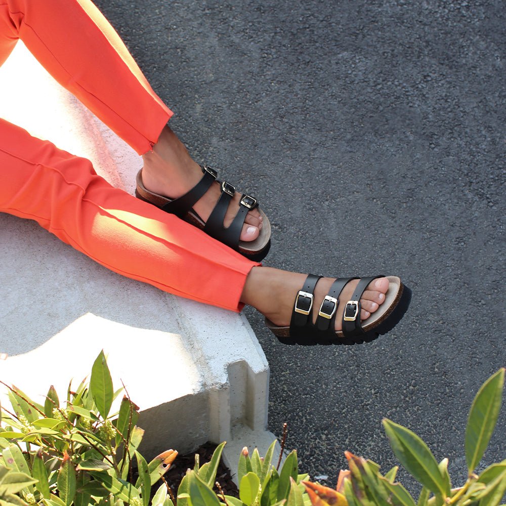 Minfot Upstep Lux Sandaler Dame Svart