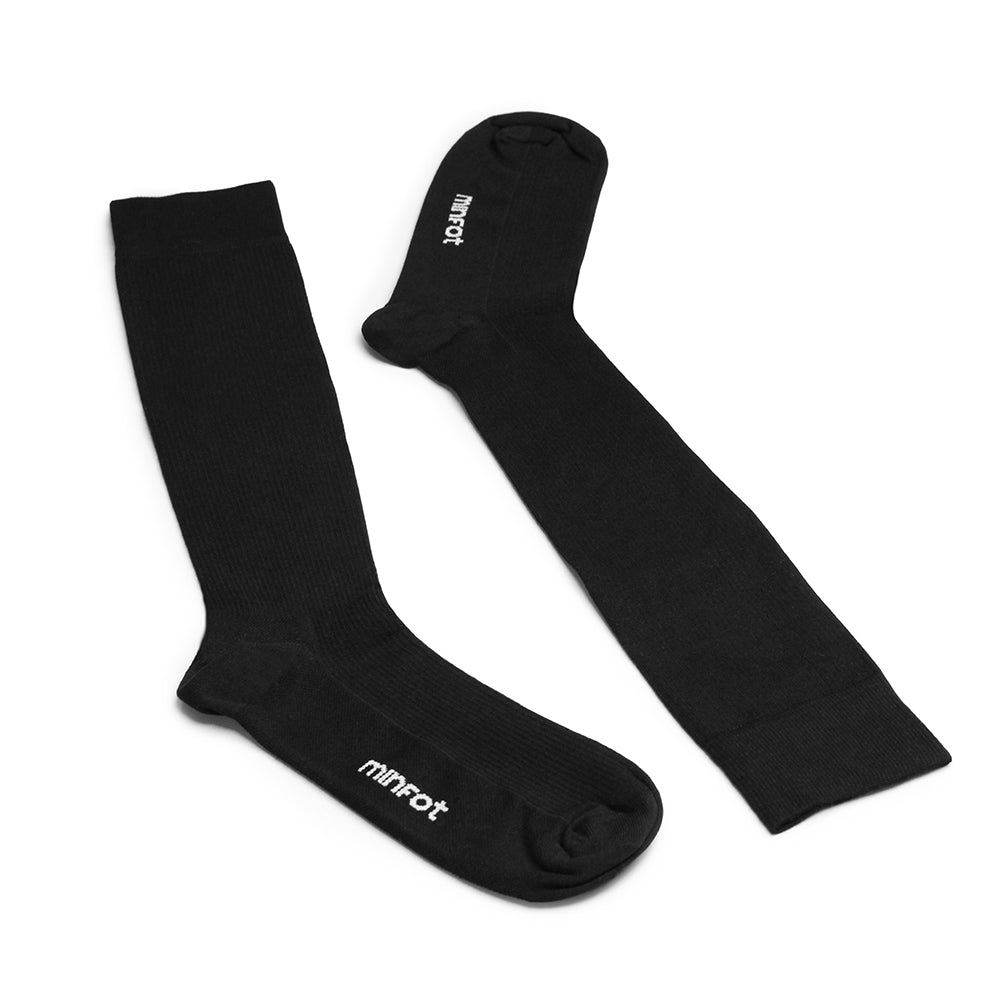 Minfot Støttestrømper Bambus Svart 1-pk