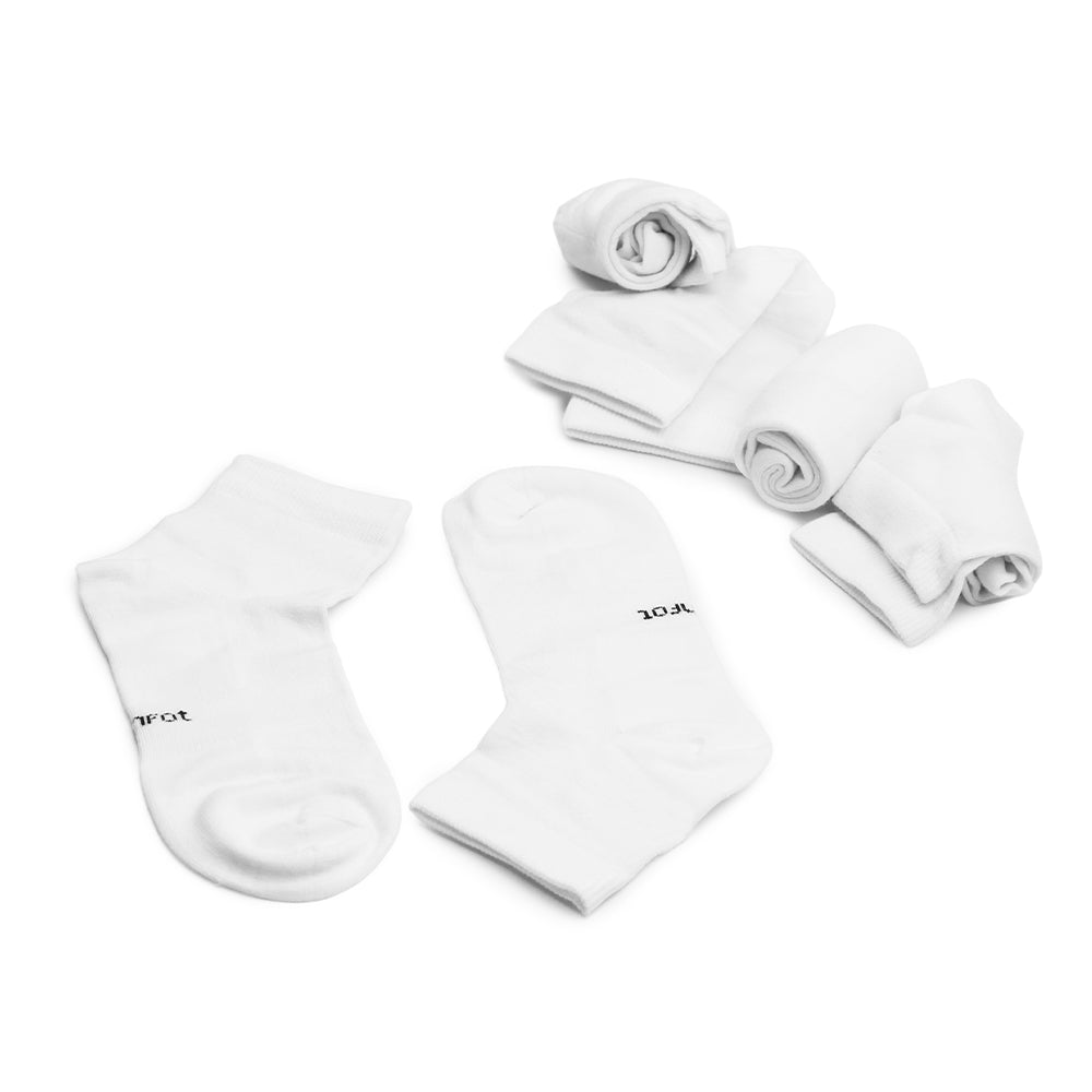 Minfot Strømper Quarter Merinoull Hvit 5-pk