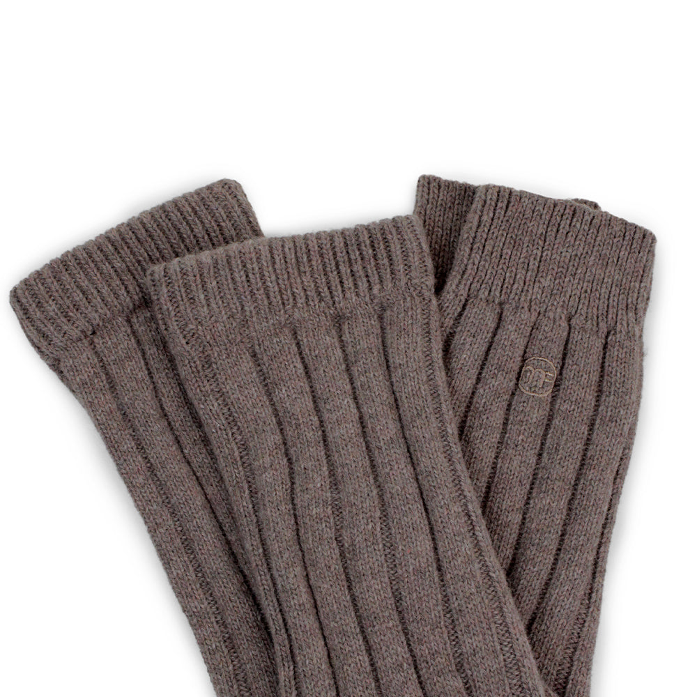 Minfot Leggvarmere Ull Brun Melert 1-pakning