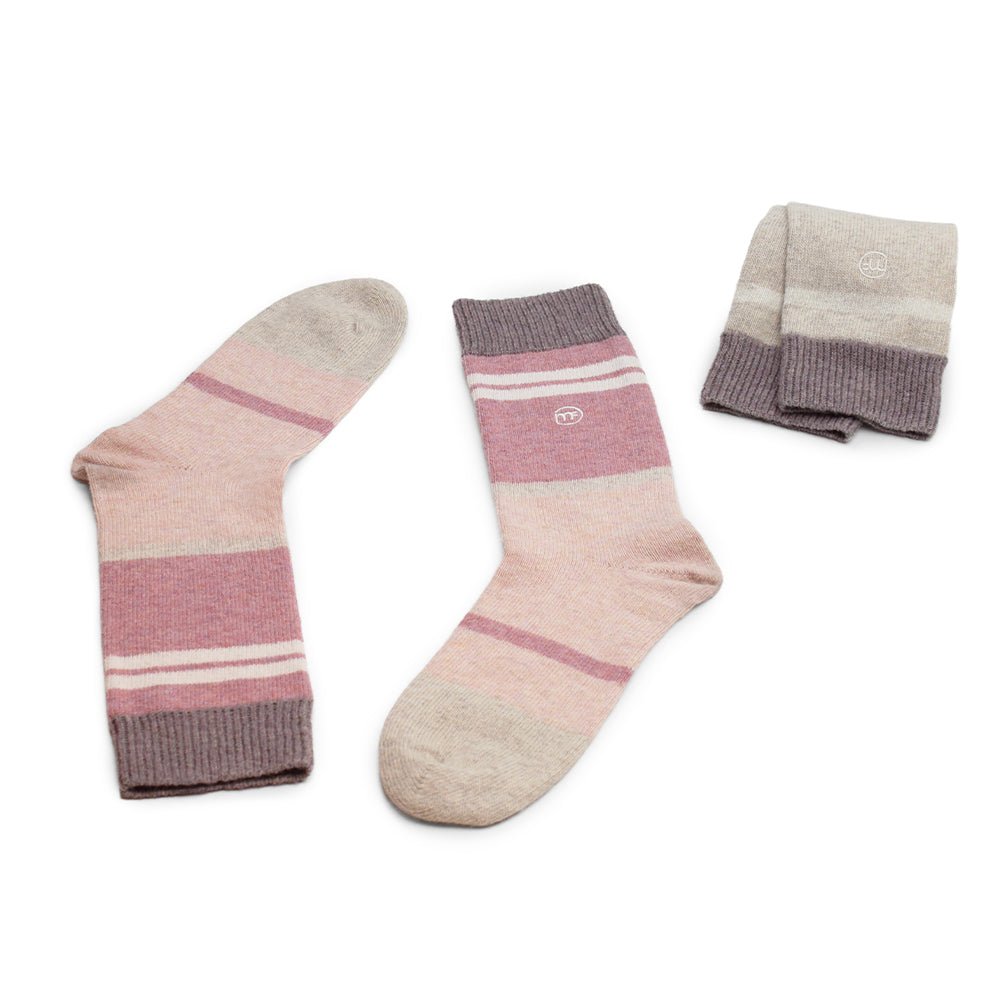Minfot Strand Ullstrømper Korall 2-pk