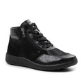 Minfot Way Høy Sneaker Bred Stretch Svart