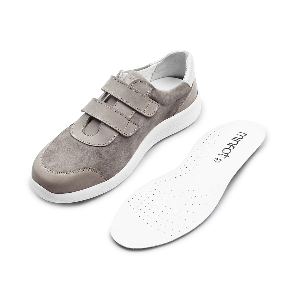 Produktbild 7 - Minfot Way Sneaker Bred Stretch med Kardborreband Beige