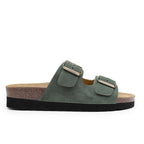 Minfot Moa Sandaler Dame Bio Semsket Skinn Grønn