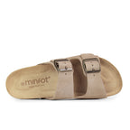 Minfot Moa Biosandaler Dame Mokka Anatomisk 2-stropper Beige