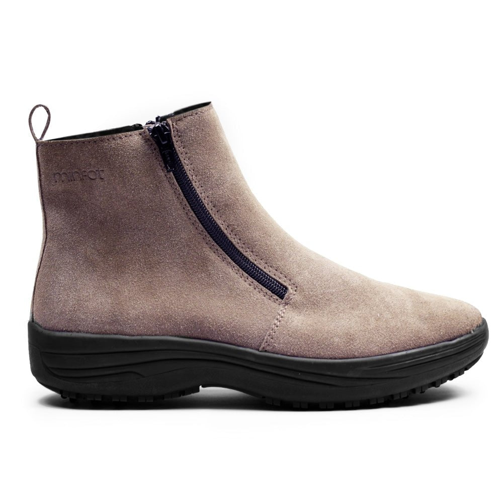 Minfot Boots Orsa Semsket skinn Dame Beige