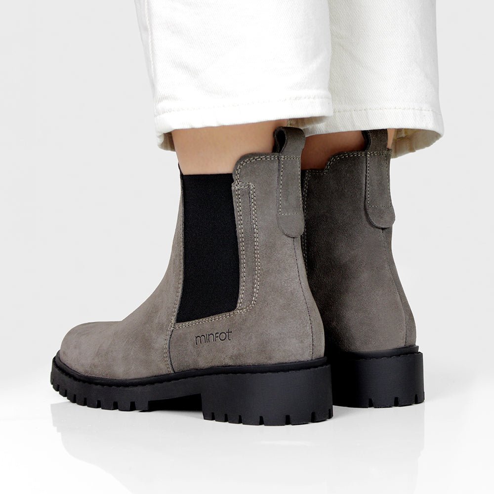 Minfot Ribe Chelsea boots Zip Semsket skinn Taupe