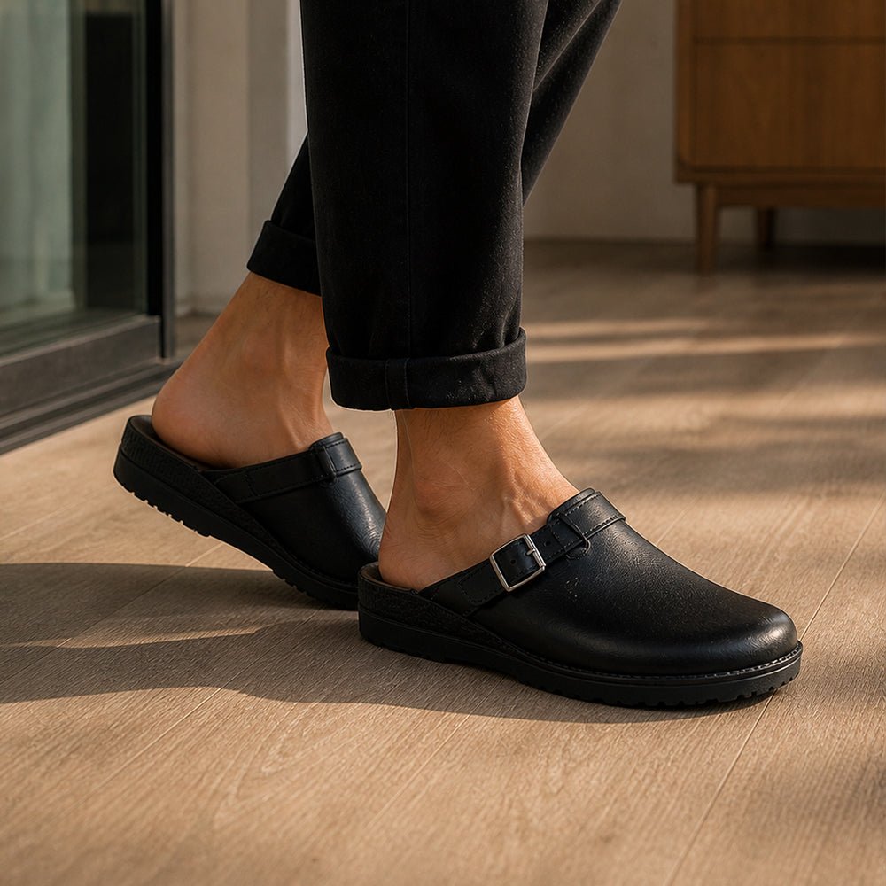Rohde Herretøfler Neustadt Leather Black