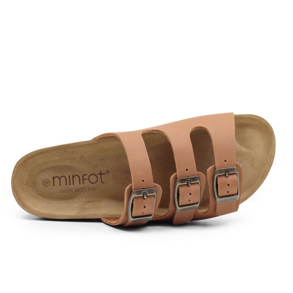 Minfot Lo Sandaler Dame Bio Skinn Cognac