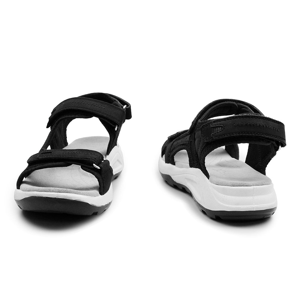 Minfot Nyhamn Sandaler Dame Nubuck Svart
