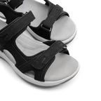 Minfot Nyhamn Sandaler Dame Nubuck Svart