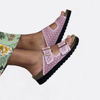 Minfot Daisy Sandaler Dame Semsket Skinn Rosa