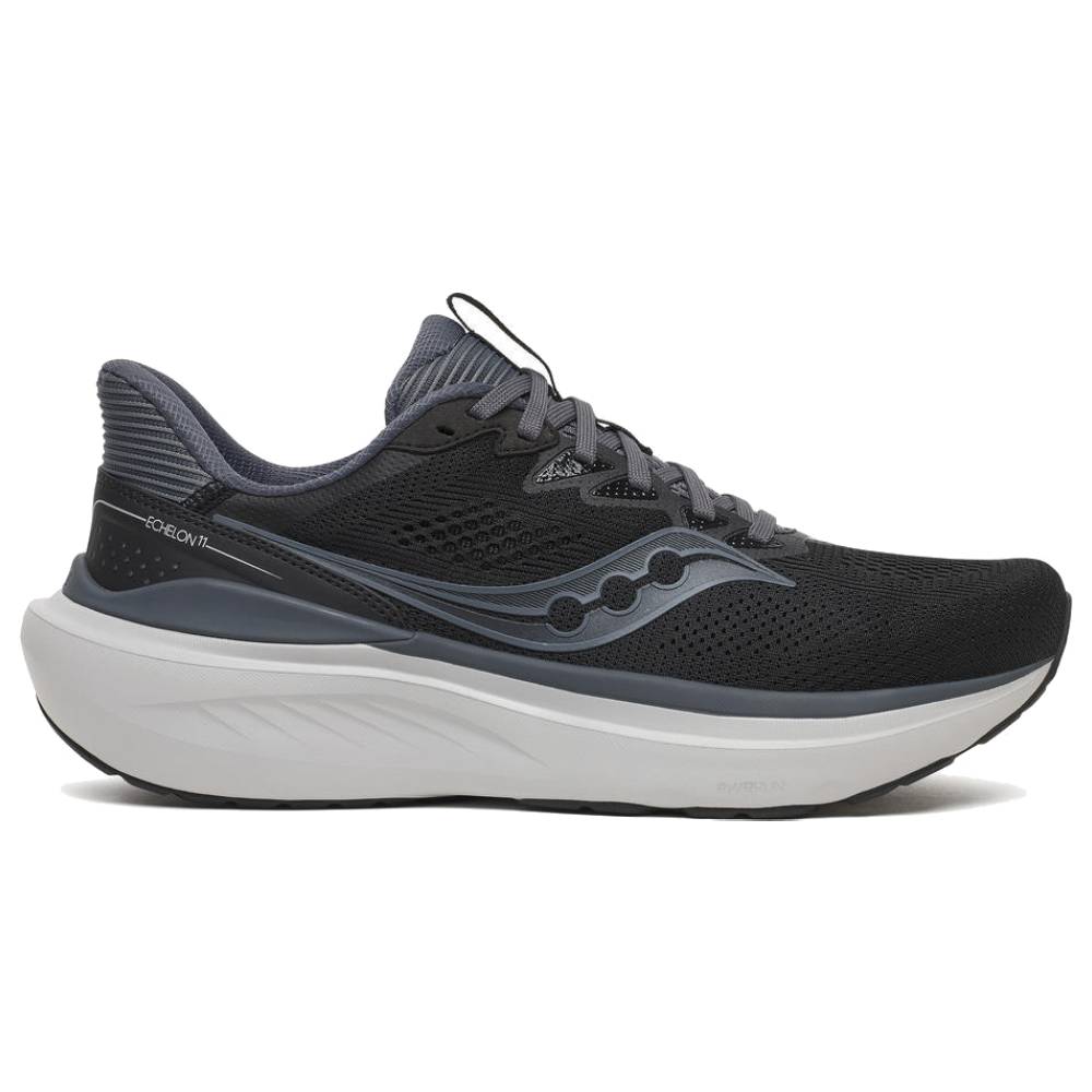 Saucony Echelon 11 Løpesko Herre Ekstra Bred Black Gunmetal