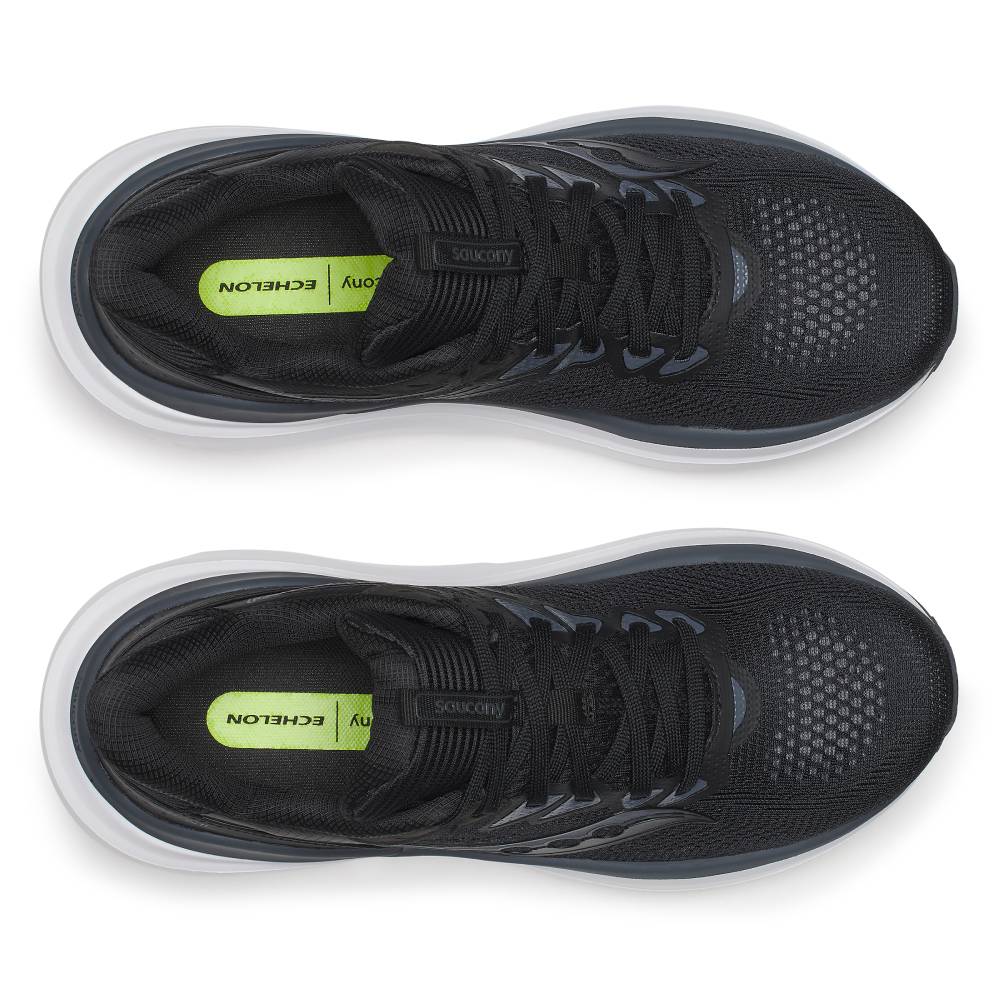 Saucony Echelon 11 Løpesko Dame Ekstra Bred Black White