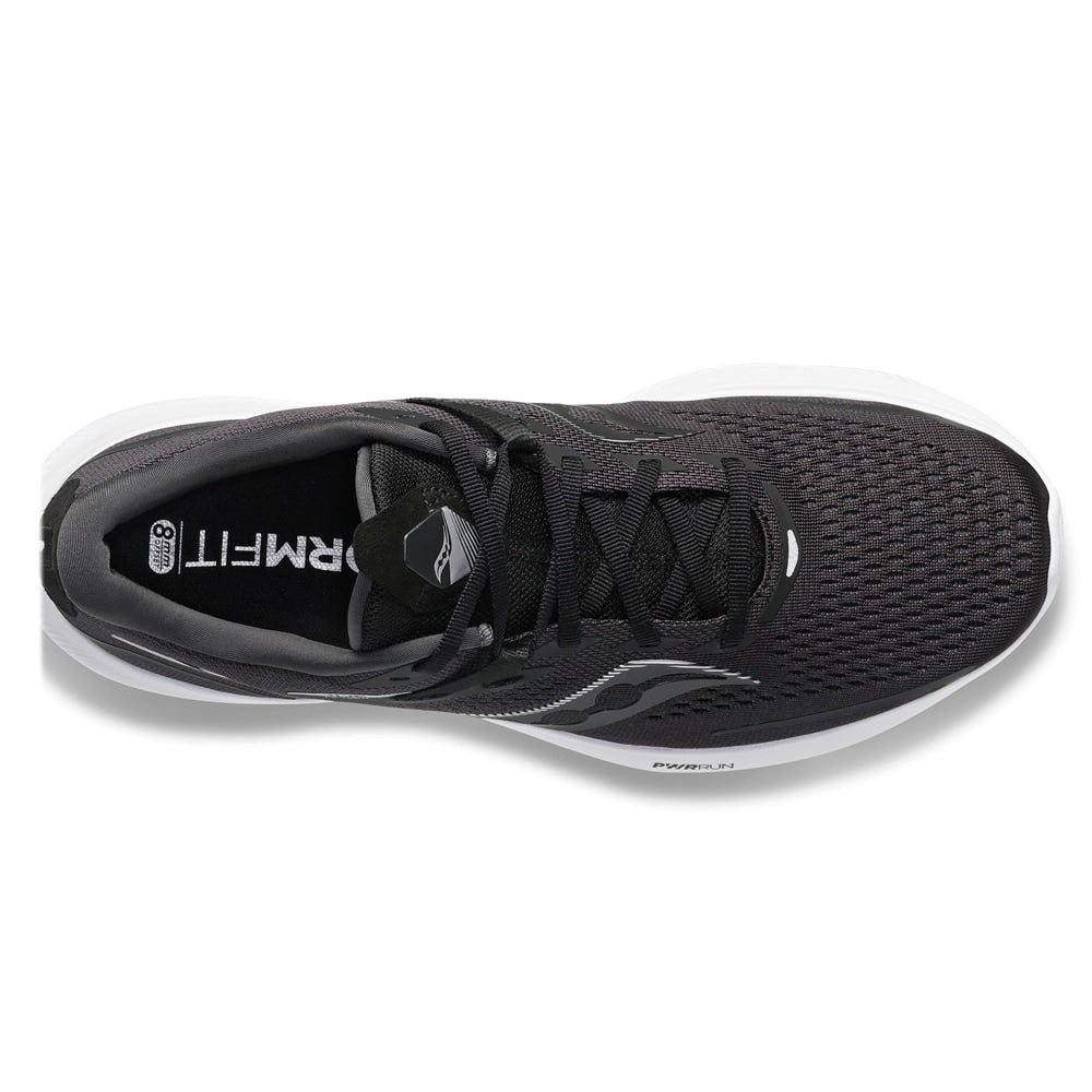 Saucony Ride 15 Løpesko Herre Svart Hvit
