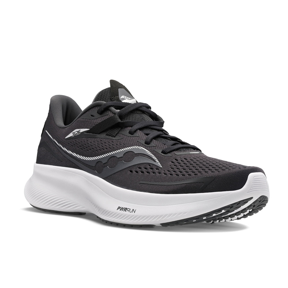 Saucony Ride 15 Løpesko Herre Svart Hvit
