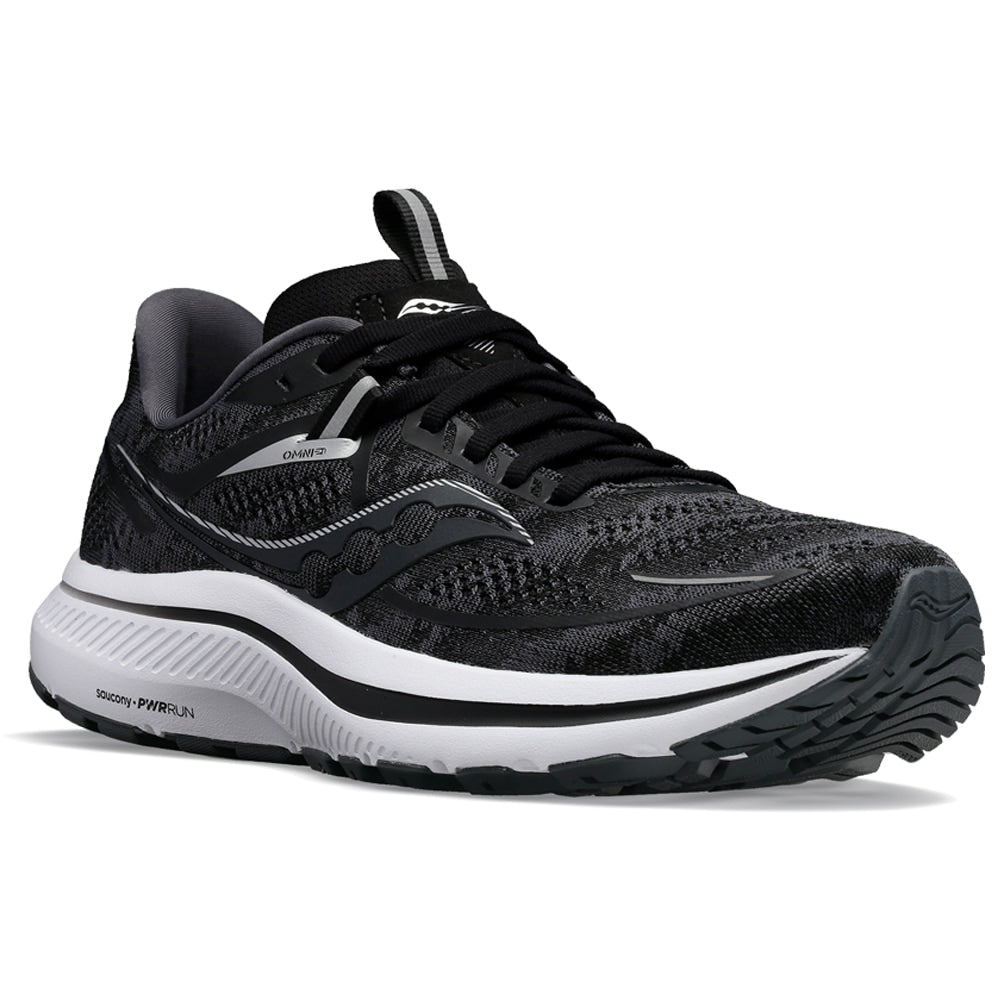 Saucony Omni 21 Løpesko Dame Bred Svart Hvit