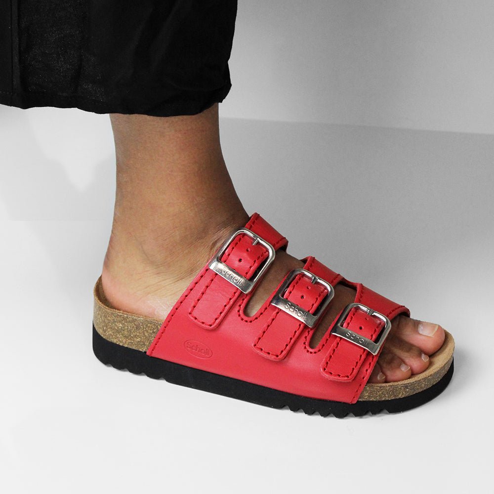 Scholl Damesandal Rio Wedge AD Rød