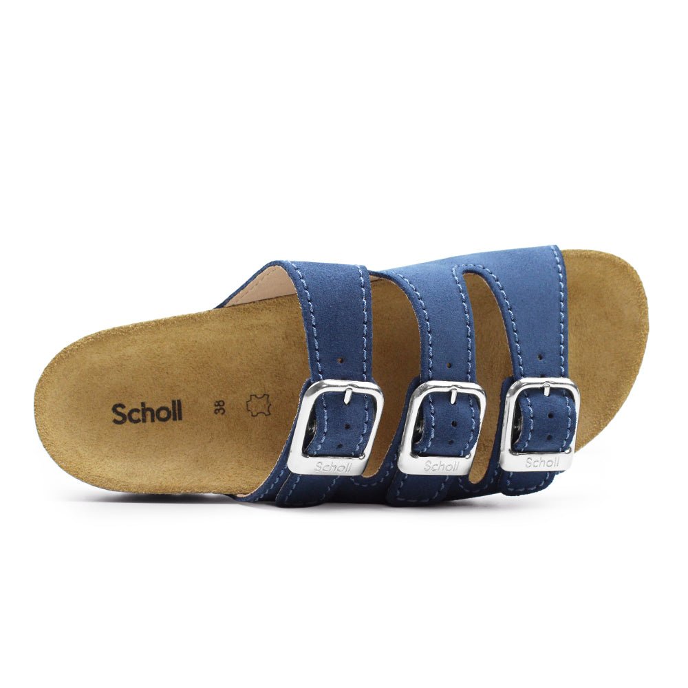 Scholl Sandal Dame Rio Semsket skinn Navy