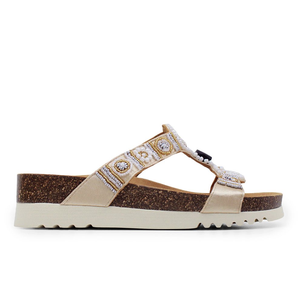 Scholl Sandaler New Bogota Bioprint Dame Gold