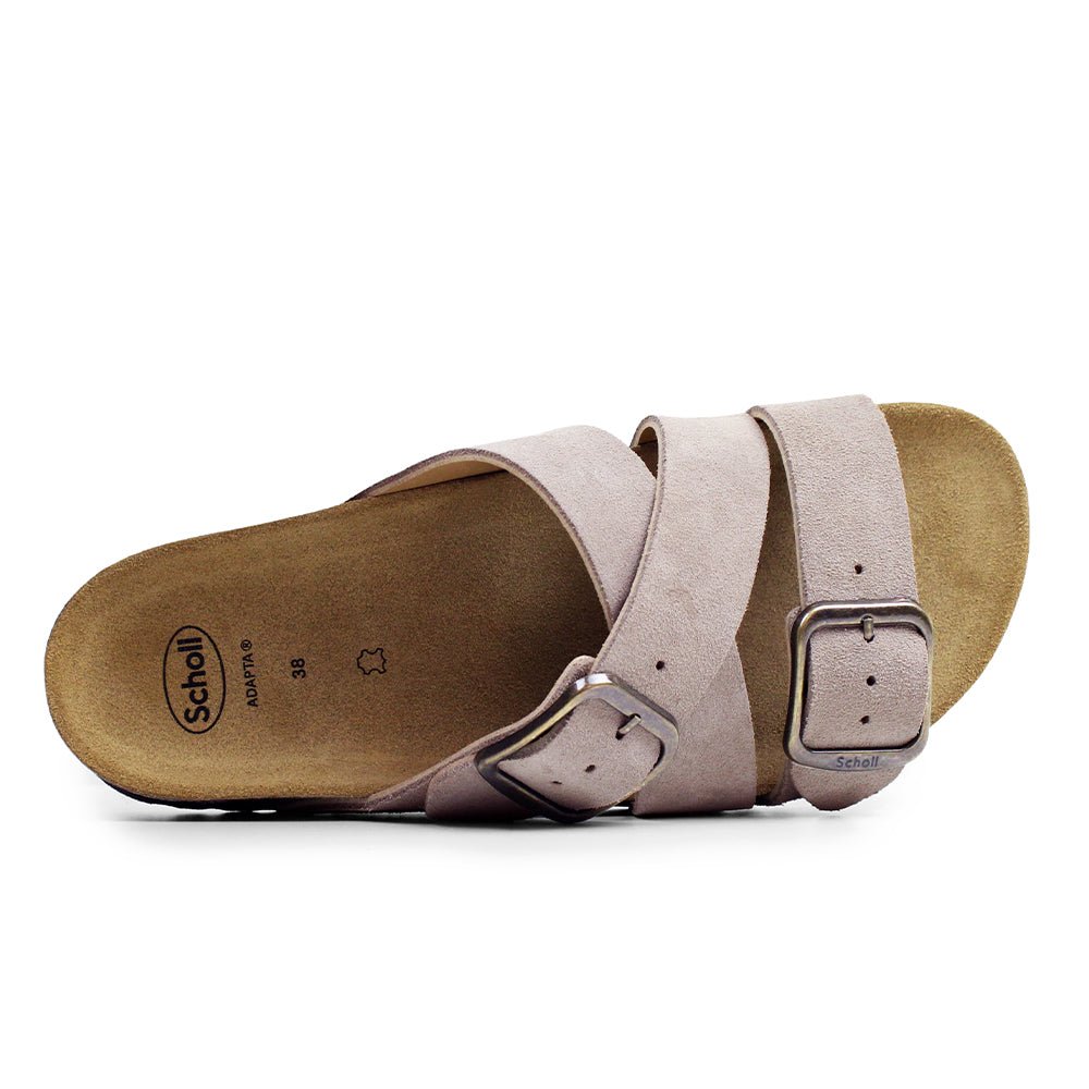 Scholl Damesandal Selene Semsket skinn Taupe