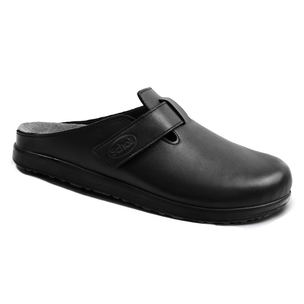 Scholl Tøfler Elio Strap Lær Black