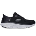 Skechers Mens D Lux Walker 2.0 Slip-Ins Black Grey