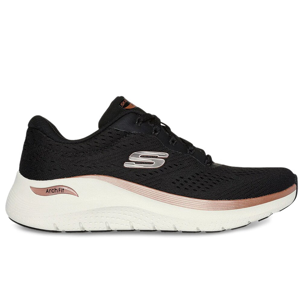 Skechers Womens Arch Fit 2.0 Black Rose Gold