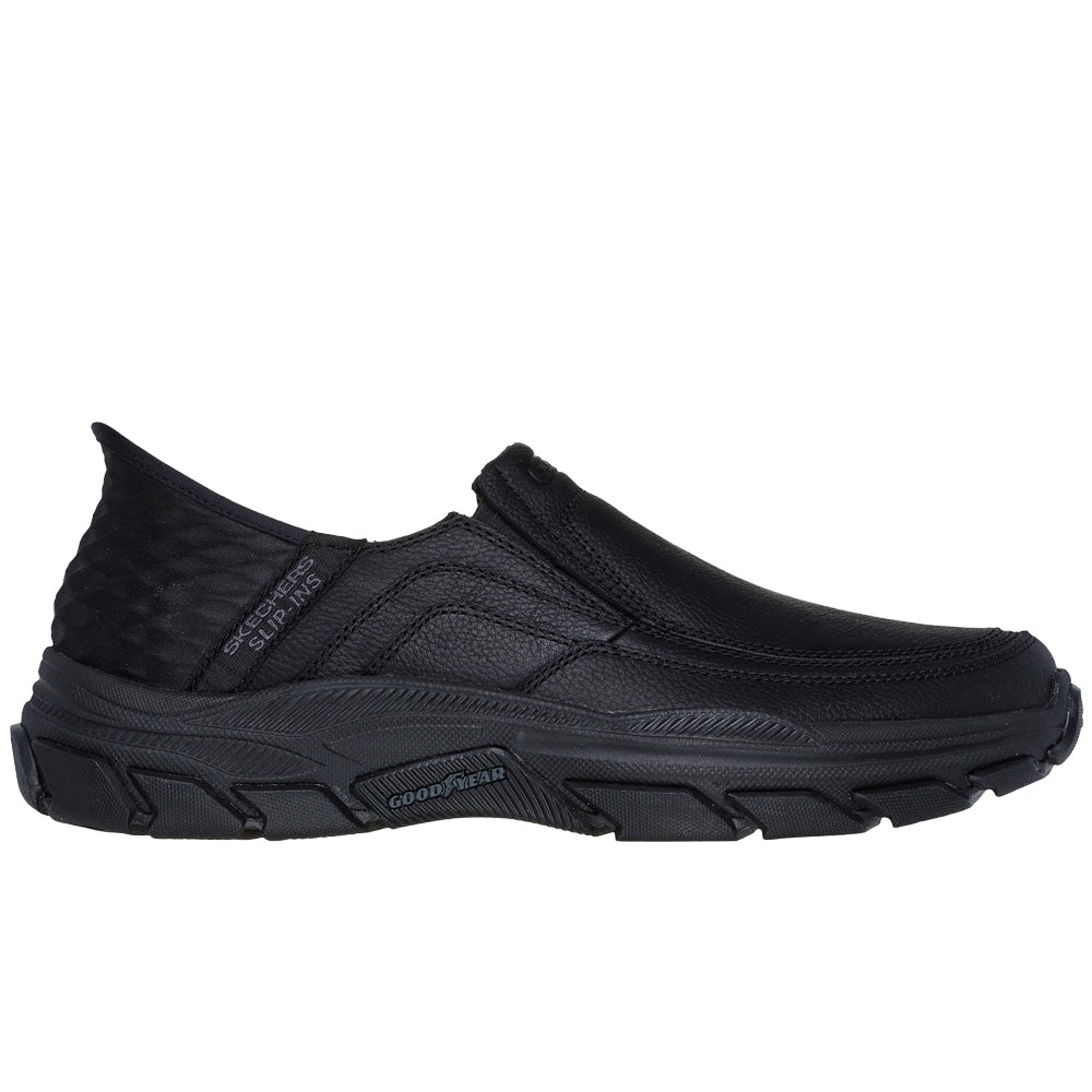 Skechers Mens Slip-Ins Relaxed Fit Leather Black