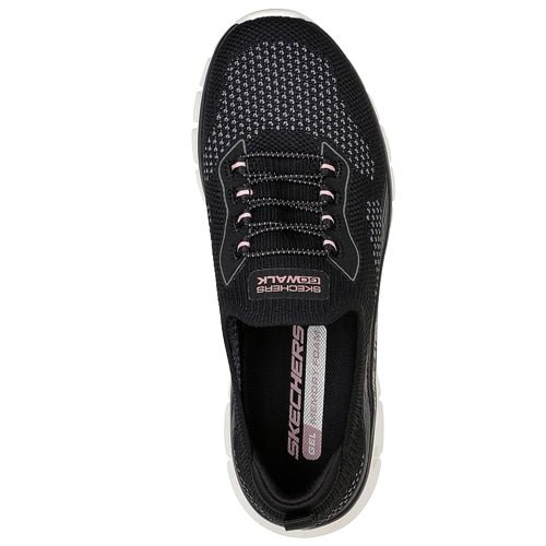 Skechers Womens Go Walk Glide Step Black Pink