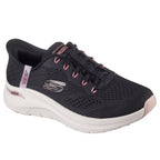 Skechers Womens Arch Fit 2.0 Easy Chic Slip-Ins Black Rose