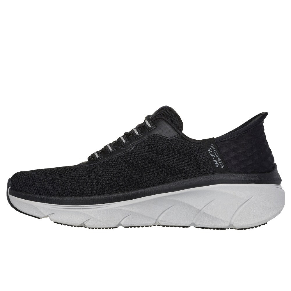 Skechers Mens D Lux Walker 2.0 Slip-Ins Black Grey