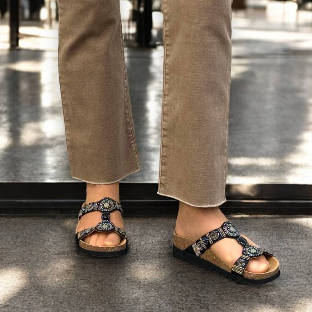 Scholl Sandaler Dame Bioprint Bogota  Svart