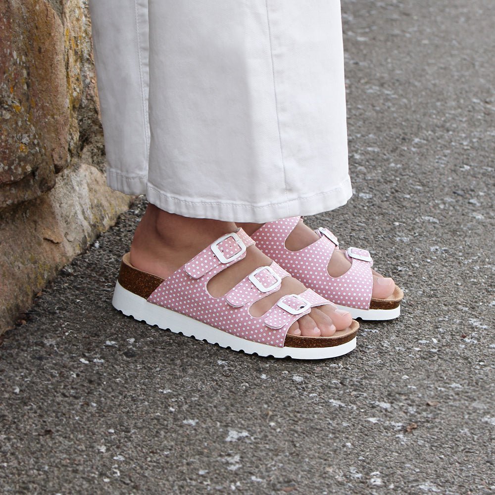 Minfot Dots Sandaler Dame Myk Bio Rosa